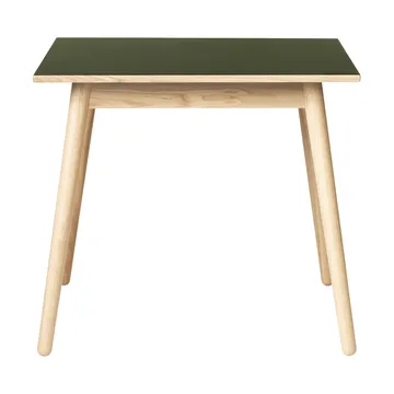 C35A mesa de jantar 82x82 cm - Linóleo oliva – carvalho natural com verniz à base de água. - FDB Møbler