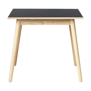 C35A mesa de jantar 82x82 cm - Linóleo preto – carvalho natural com verniz à base de água. - FDB Møbler