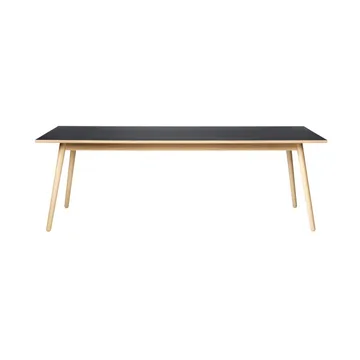C35A mesa de jantar 95x220 cm - Dark grey-oak nature lacquered - FDB Møbler