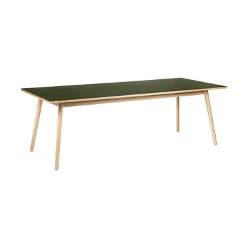 C35A mesa de jantar 95x220 cm - Linóleo oliva – carvalho natural com verniz à base de água. - FDB Møbler