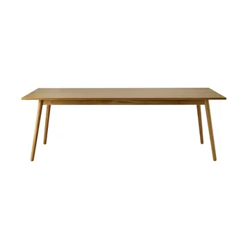 C35A mesa de jantar 95x220 cm - Oak nature-oak nature lacquered - FDB Møbler