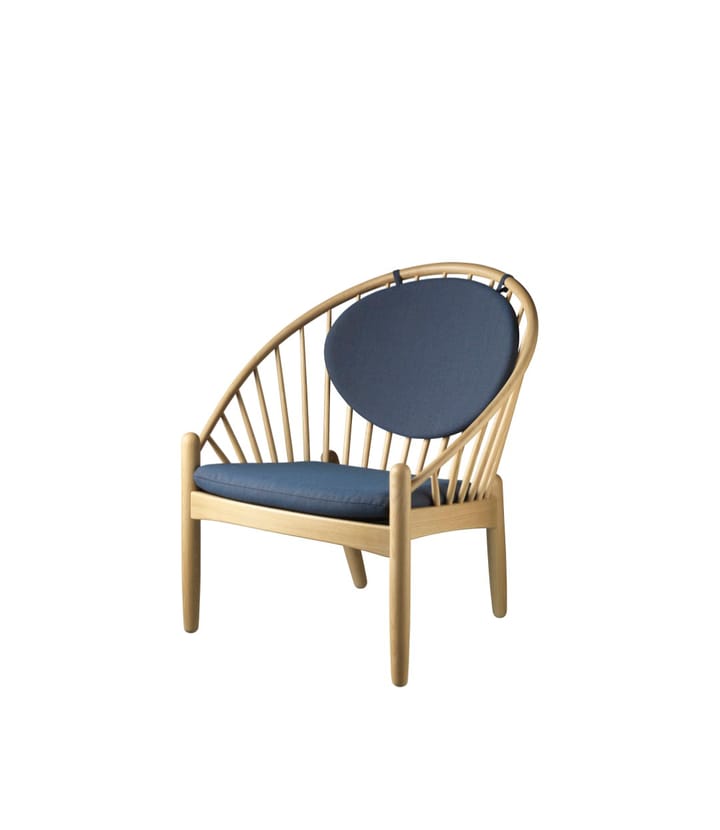 Cadeira J166 Jørna, Oak nature lacquered-dark blue FDB Møbler