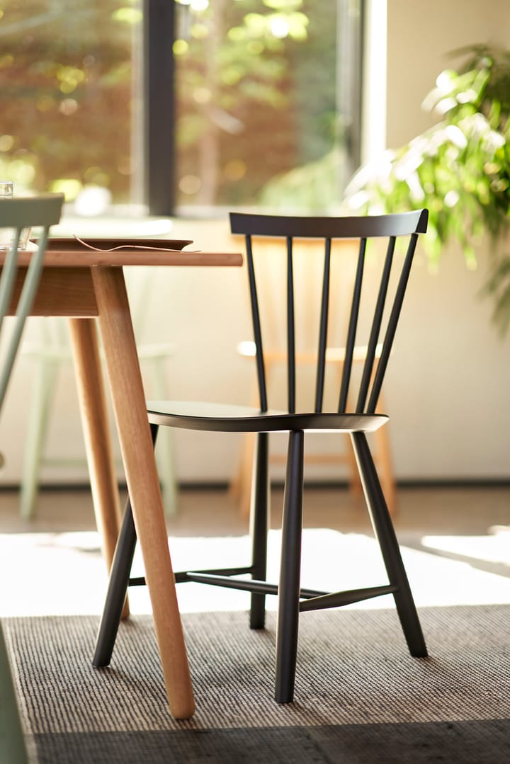 Cadeira J46, Beech bottle green painted FDB Møbler