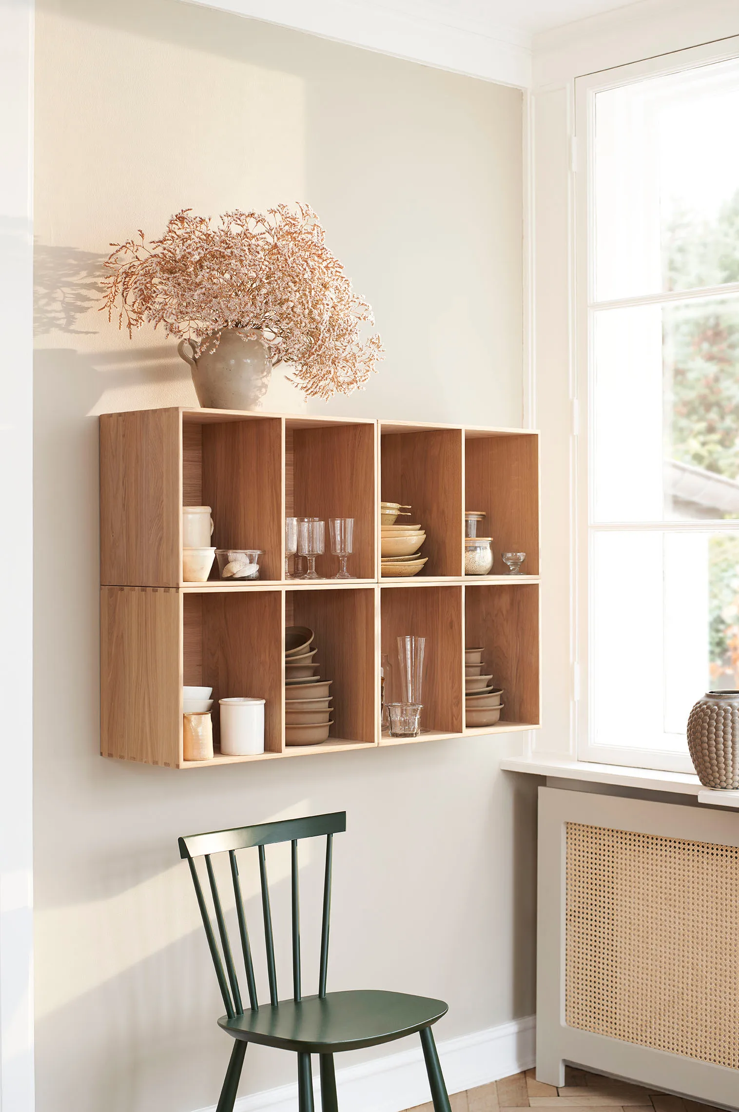 Cadeira J46, Beech nature lacquered FDB Møbler