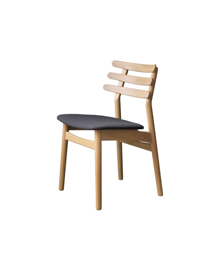 Cadeira J48, Oak nature lacquered-anthracite FDB Møbler