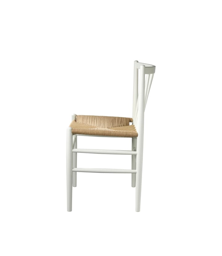 Cadeira J80, Beech white painted-nature FDB Møbler