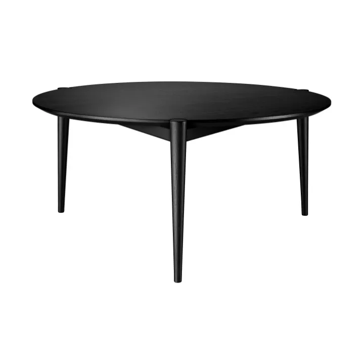D102 Søs Mesa de centro Ø85 cm, Oak black painted FDB Møbler