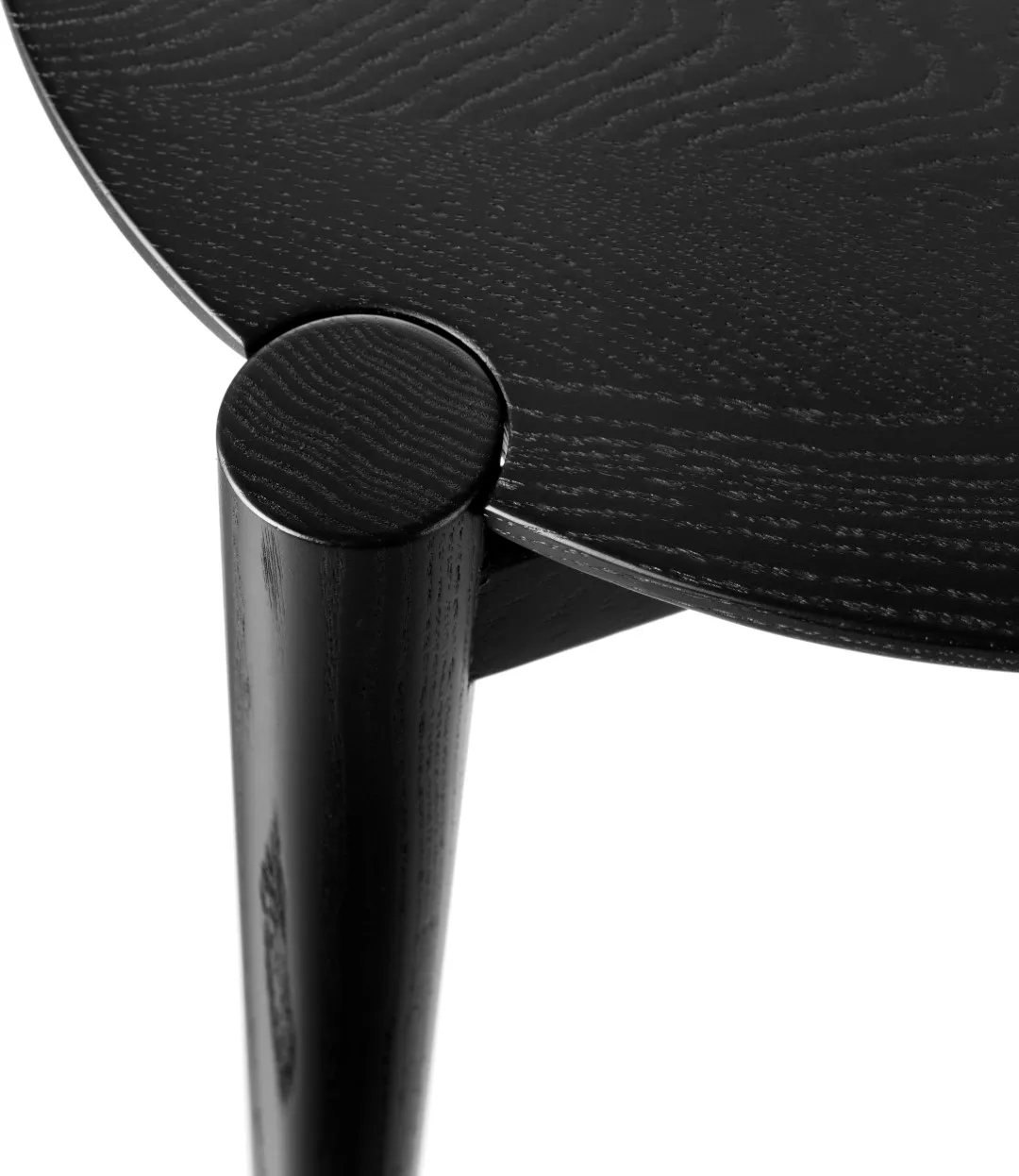 D102 Søs Mesa de centro Ø85 cm, Oak black painted FDB Møbler