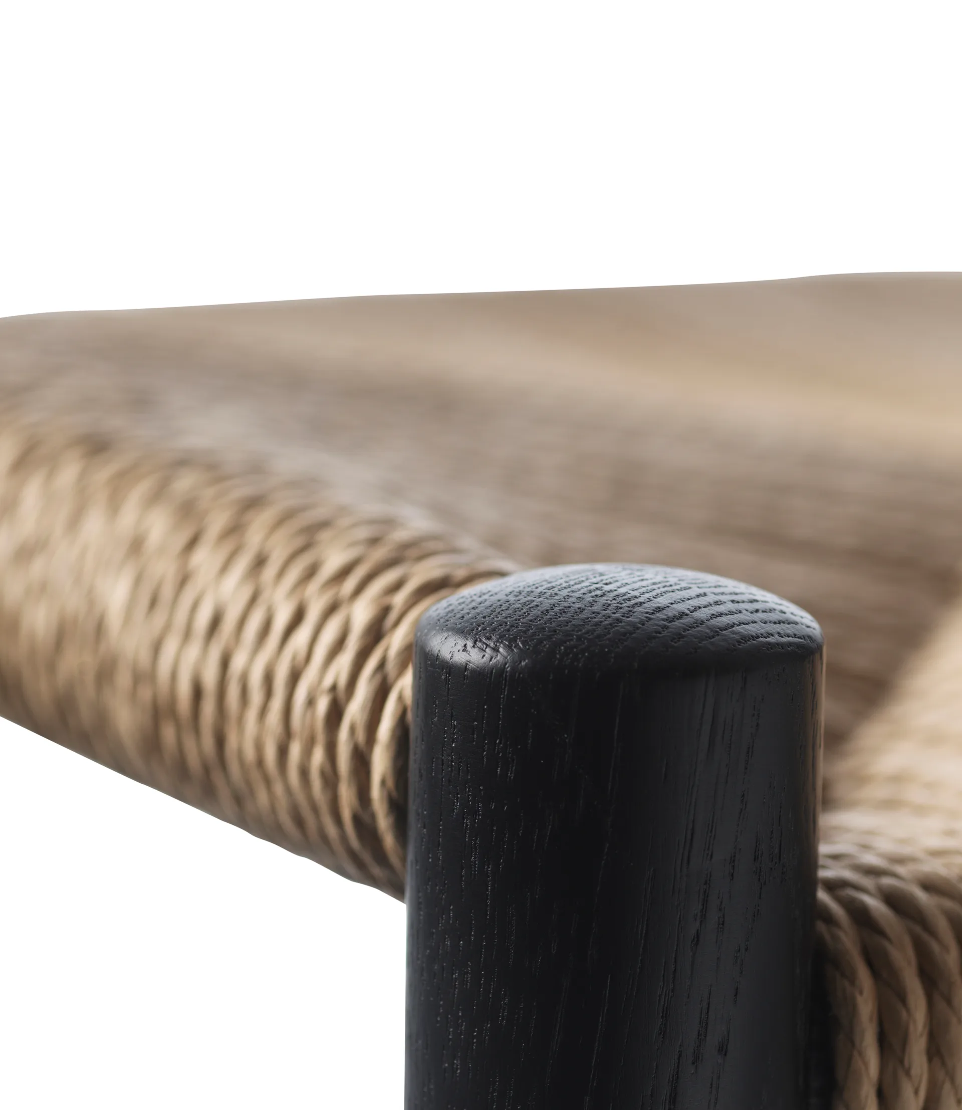 J164C Banquinho Quadrada para Bar, Oak black painted-nature FDB Møbler