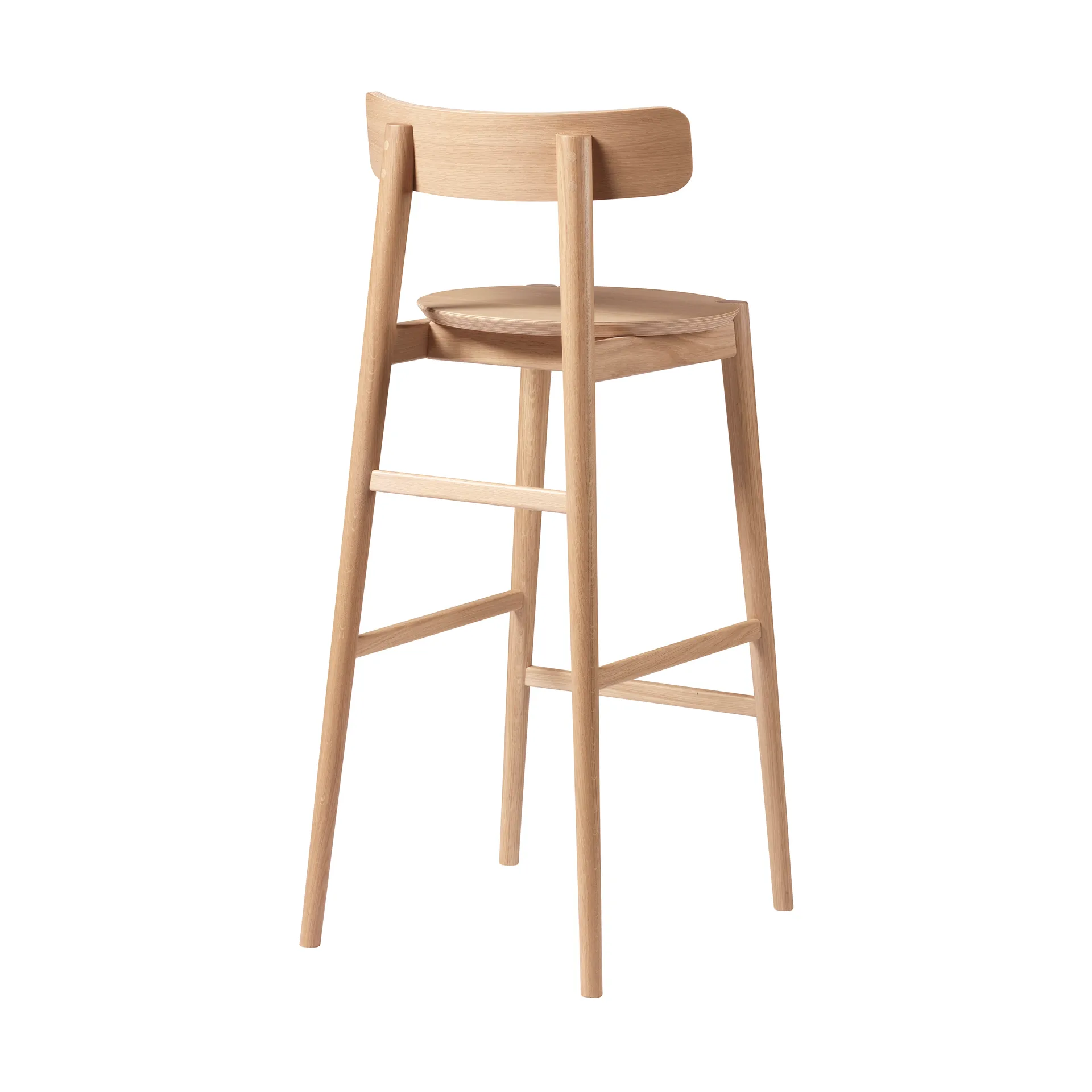 J184 Øst banqueta de bar 75 cm, Carvalho natural envernizado FDB Møbler