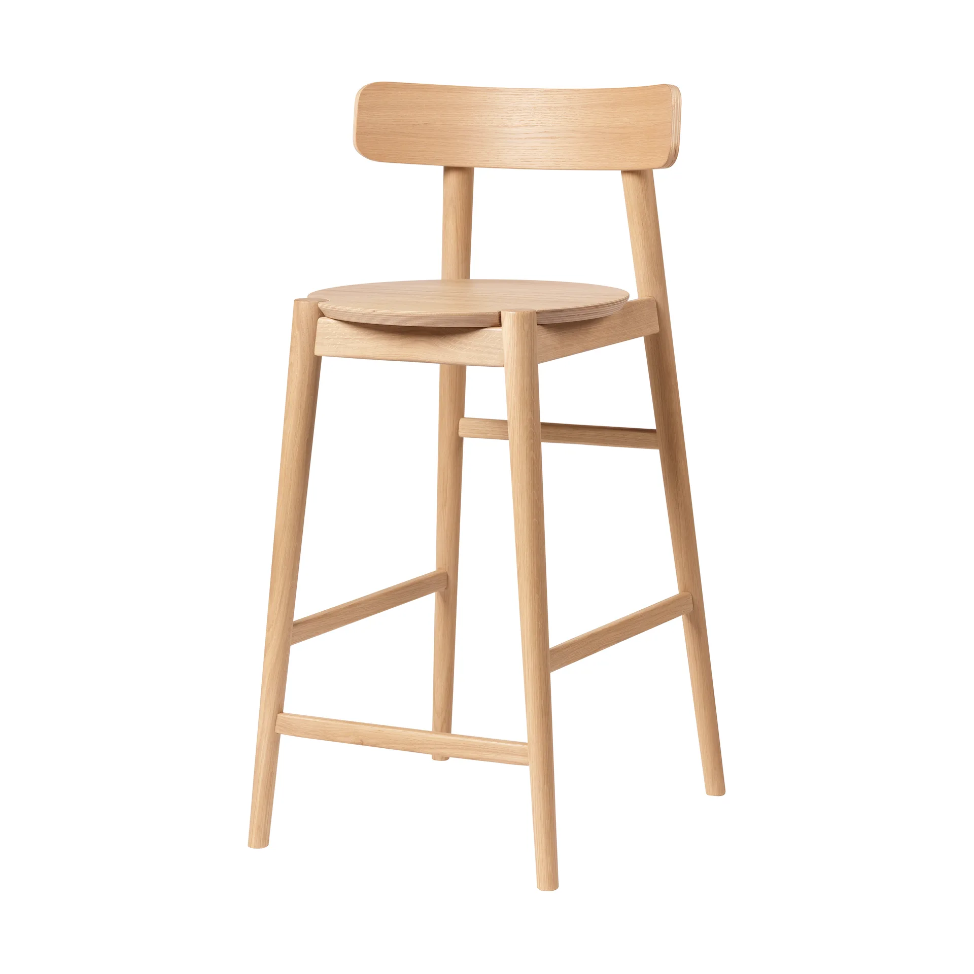 J185 Øst banqueta de bar 65 cm, Carvalho natural envernizado FDB Møbler