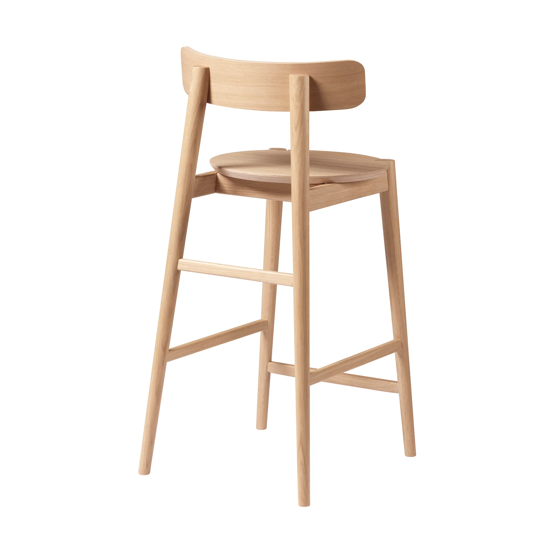 J185 Øst banqueta de bar 65 cm, Carvalho natural envernizado FDB Møbler