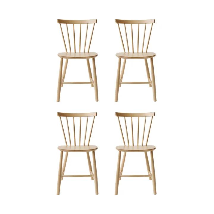 J46-packol, Faia natural lacada, conjunto de 4 - FDB Møbler