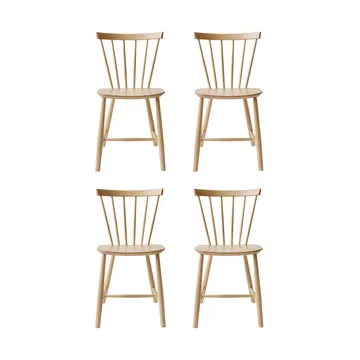 J46-packol, Faia natural lacada, conjunto de 4 - FDB Møbler