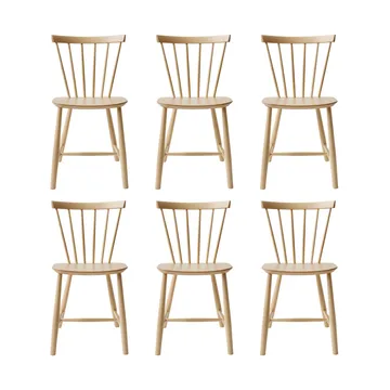 J46-packol, Faia natural lacada, conjunto de 6 - FDB Møbler