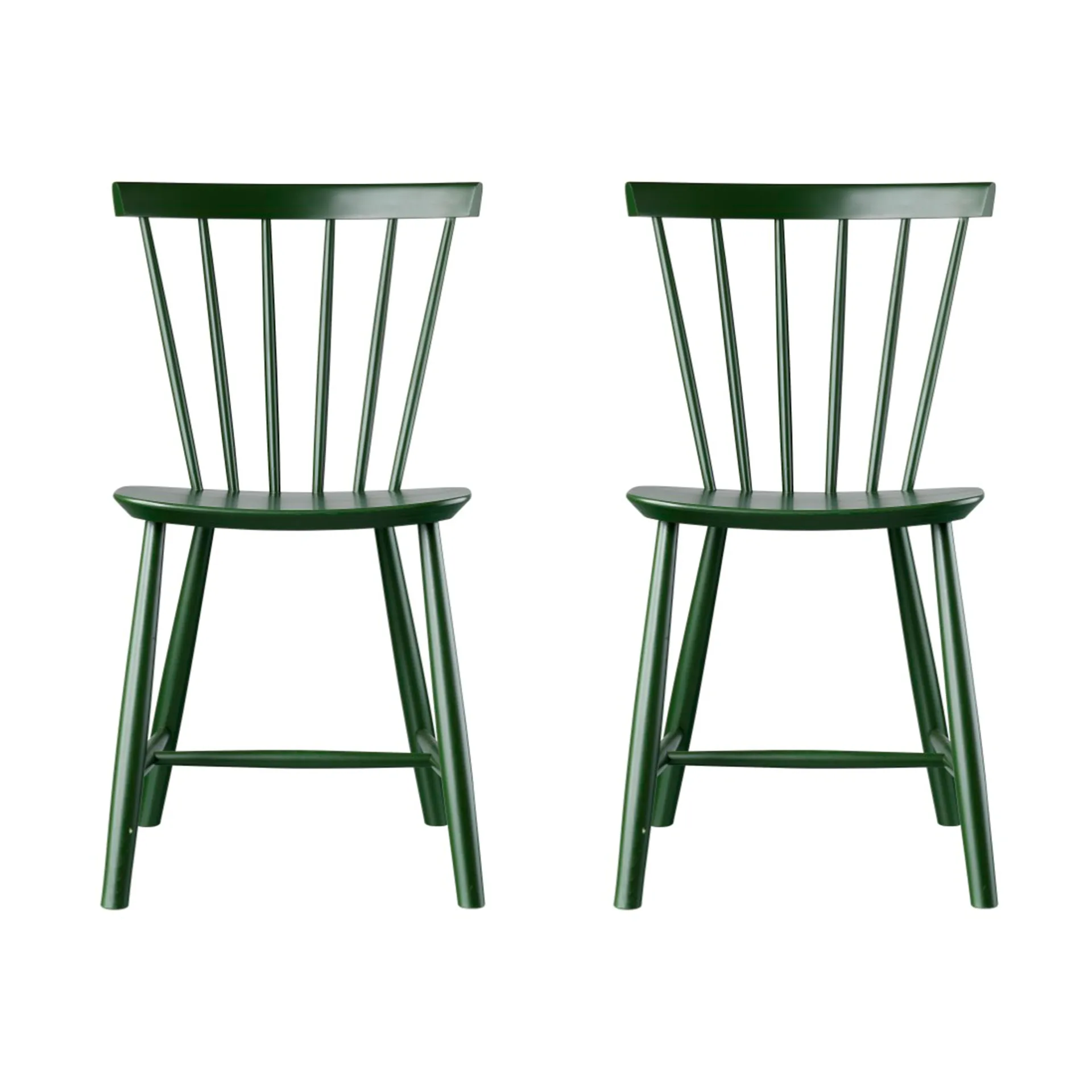J46-packol, Faia pintada bottle green, conjunto de 2,  FDB Møbler