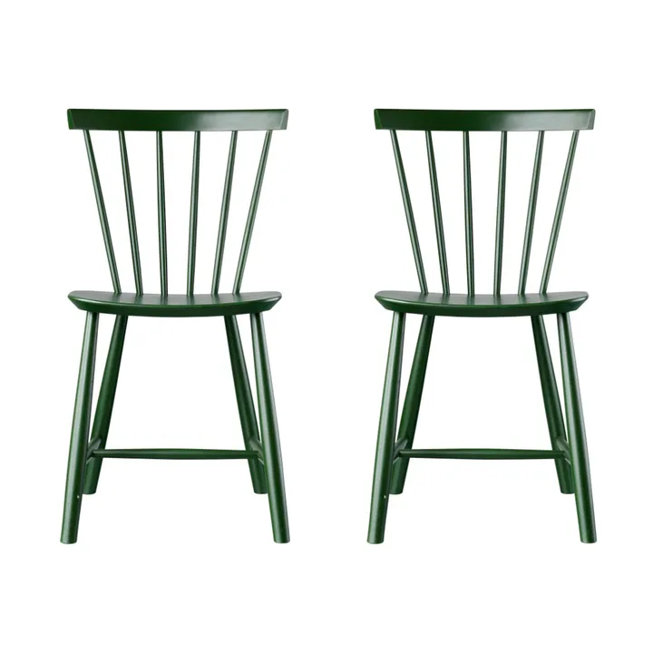 J46-packol, Faia pintada bottle green, conjunto de 2 - FDB Møbler