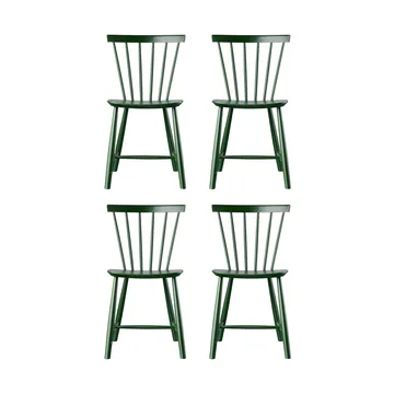 J46-packol, Faia pintada bottle green, conjunto de 4 - FDB Møbler