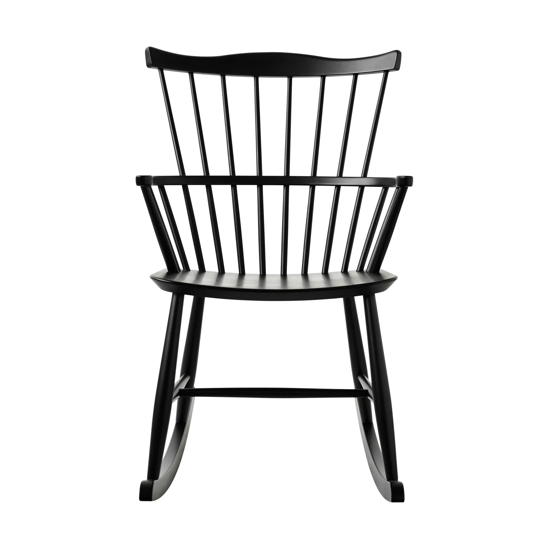 J52G cadeira de balanço , Beech Ral 9005 FDB Møbler