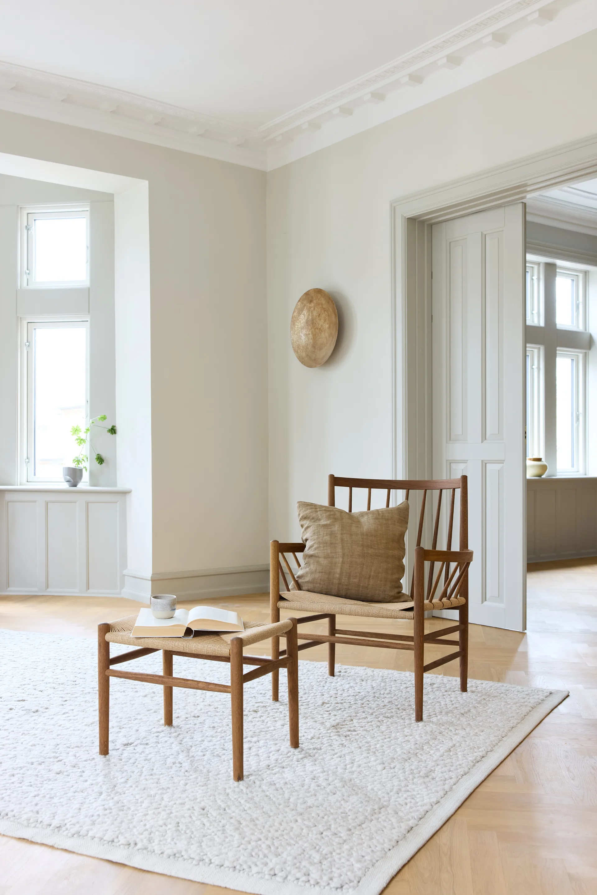 J83 banquinho, Smoked oak oiled-nature FDB Møbler