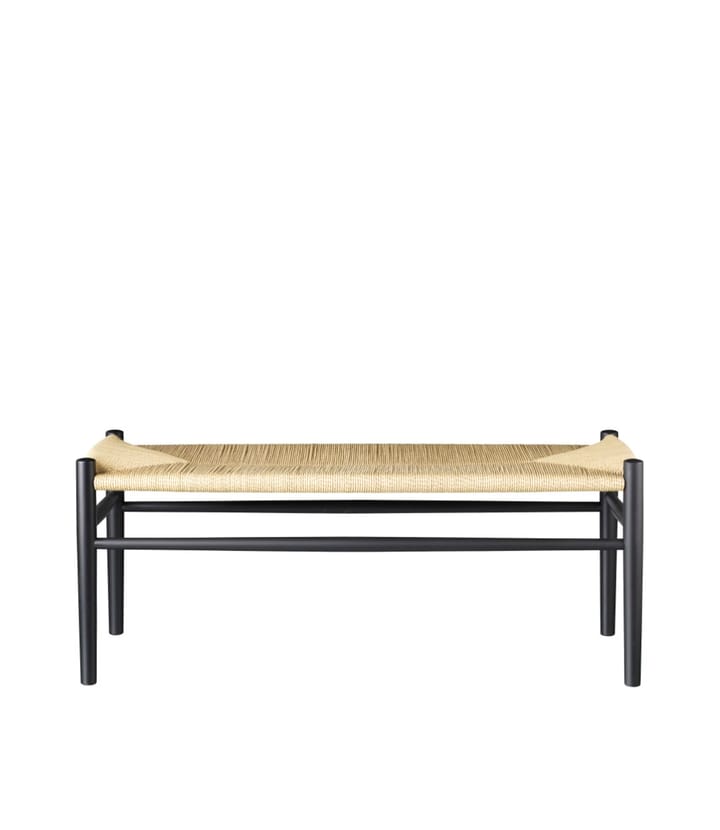 J83B RAL 9005 brilho 10 banco, Beech black painted-nature FDB Møbler