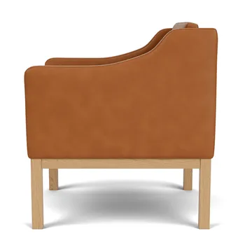 L46 MK155 easy chair poltrona com braços - Carvalho lacado-couro cognac - FDB Møbler