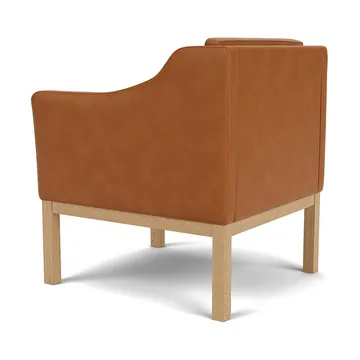 L46 MK155 easy chair poltrona com braços - Carvalho lacado-couro cognac - FDB Møbler