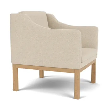 L46 MK155 easy chair poltrona com braços - Carvalho lacado - tecido bege - FDB Møbler
