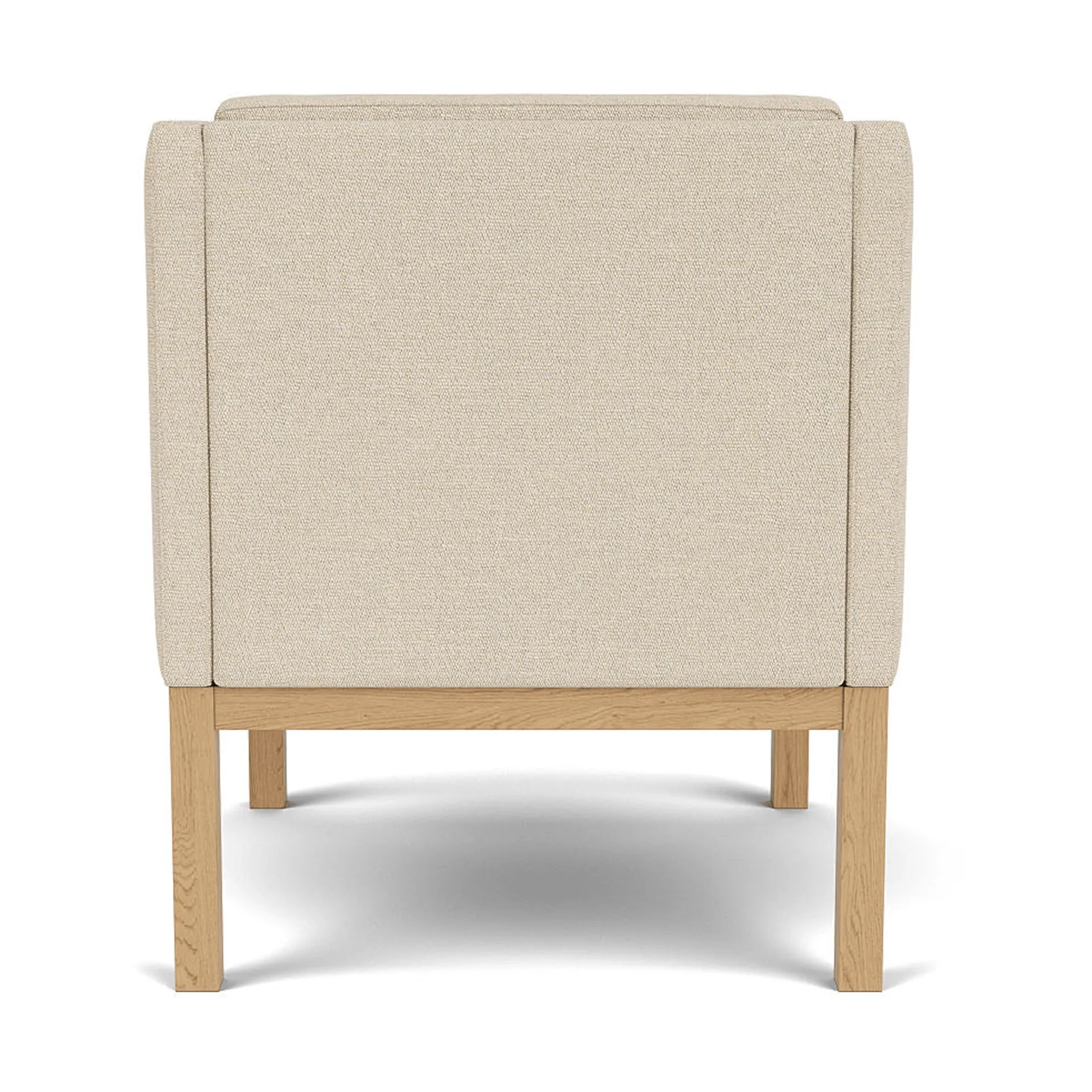 L46 MK155 easy chair poltrona com braços, Carvalho lacado - tecido bege FDB Møbler