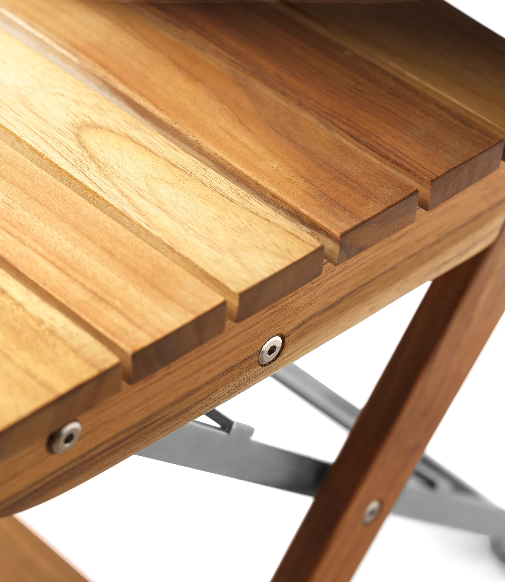 M23 Lilleø cadeira de varanda, Teca-aço inoxidável FDB Møbler