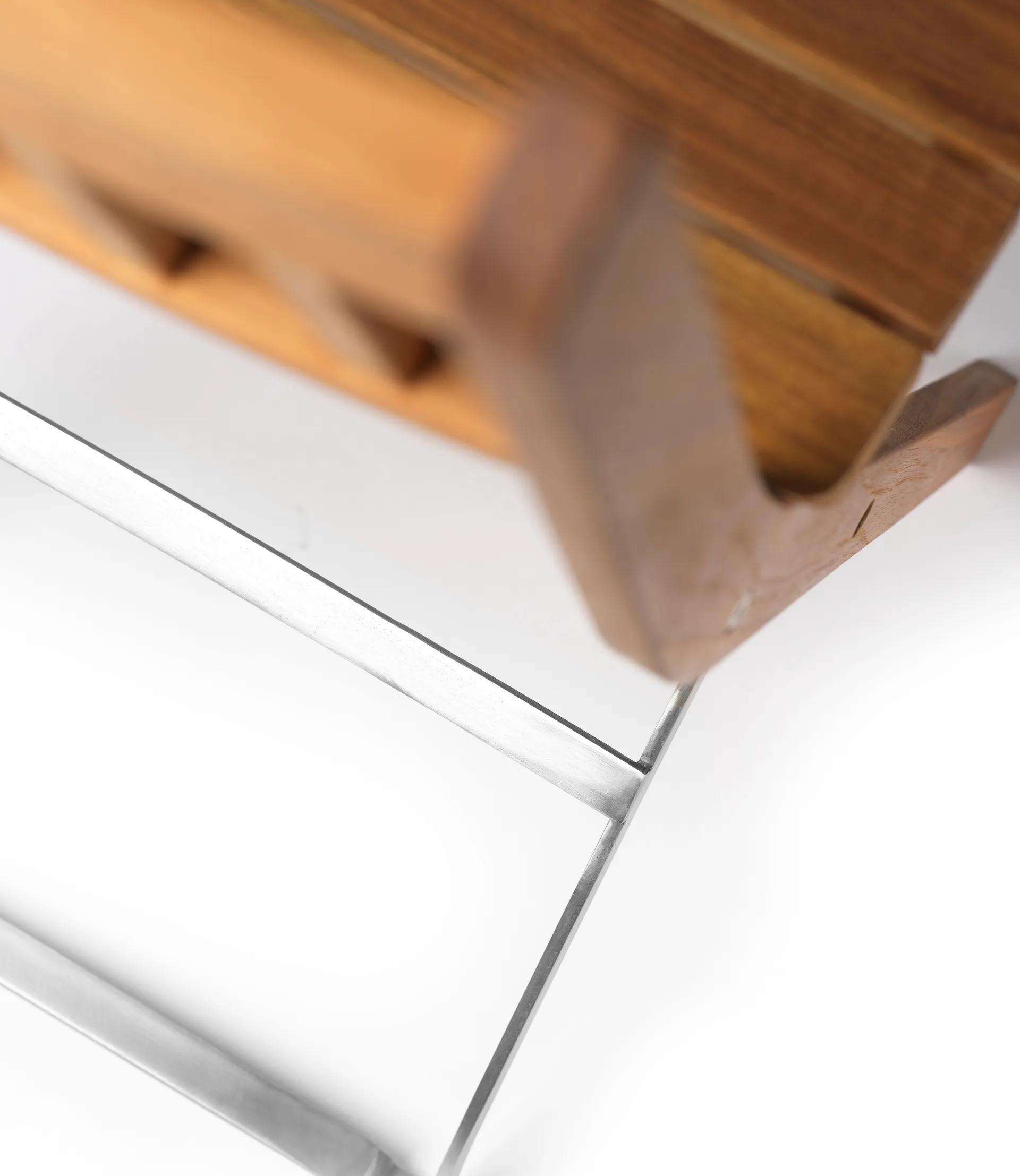 M23 Lilleø cadeira de varanda, Teca-aço inoxidável FDB Møbler