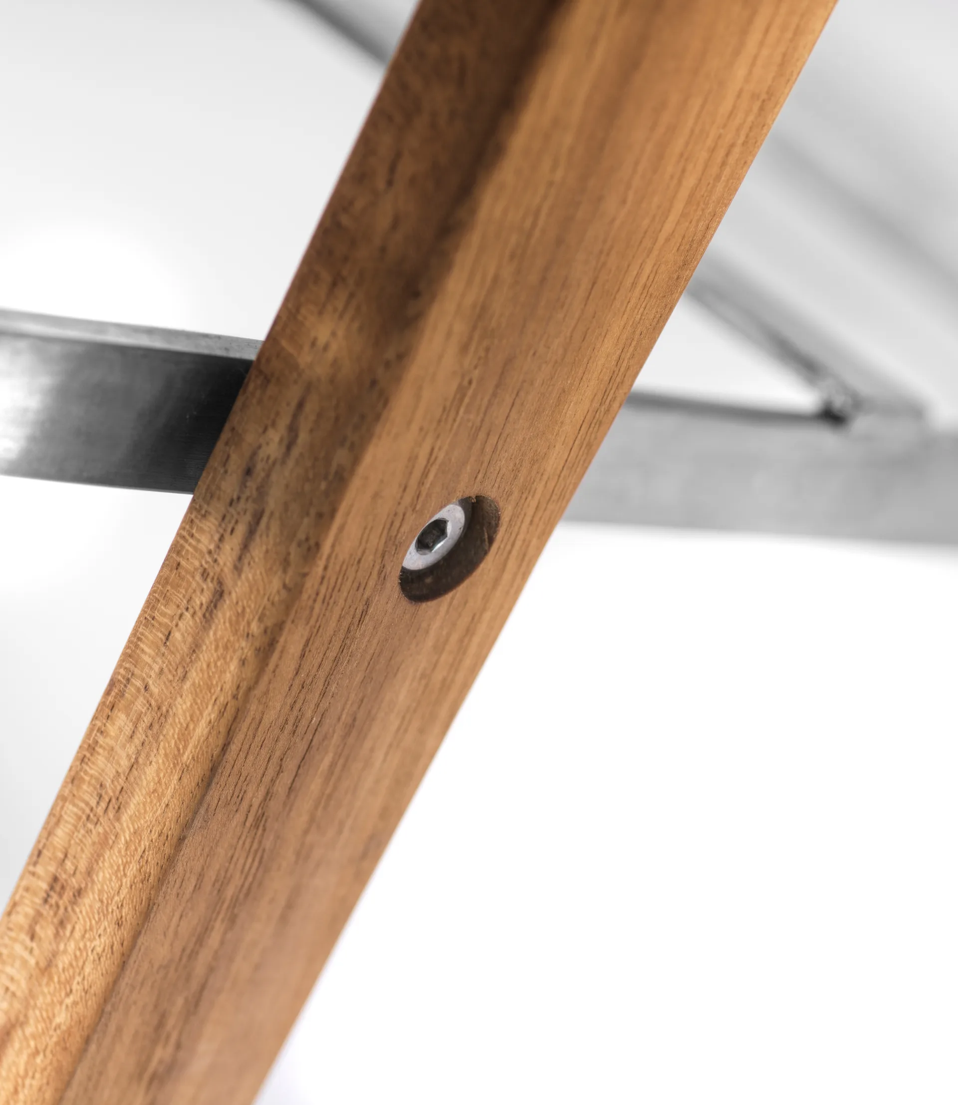 M24 Lilleø banco de varanda, Teca-aço inoxidável FDB Møbler