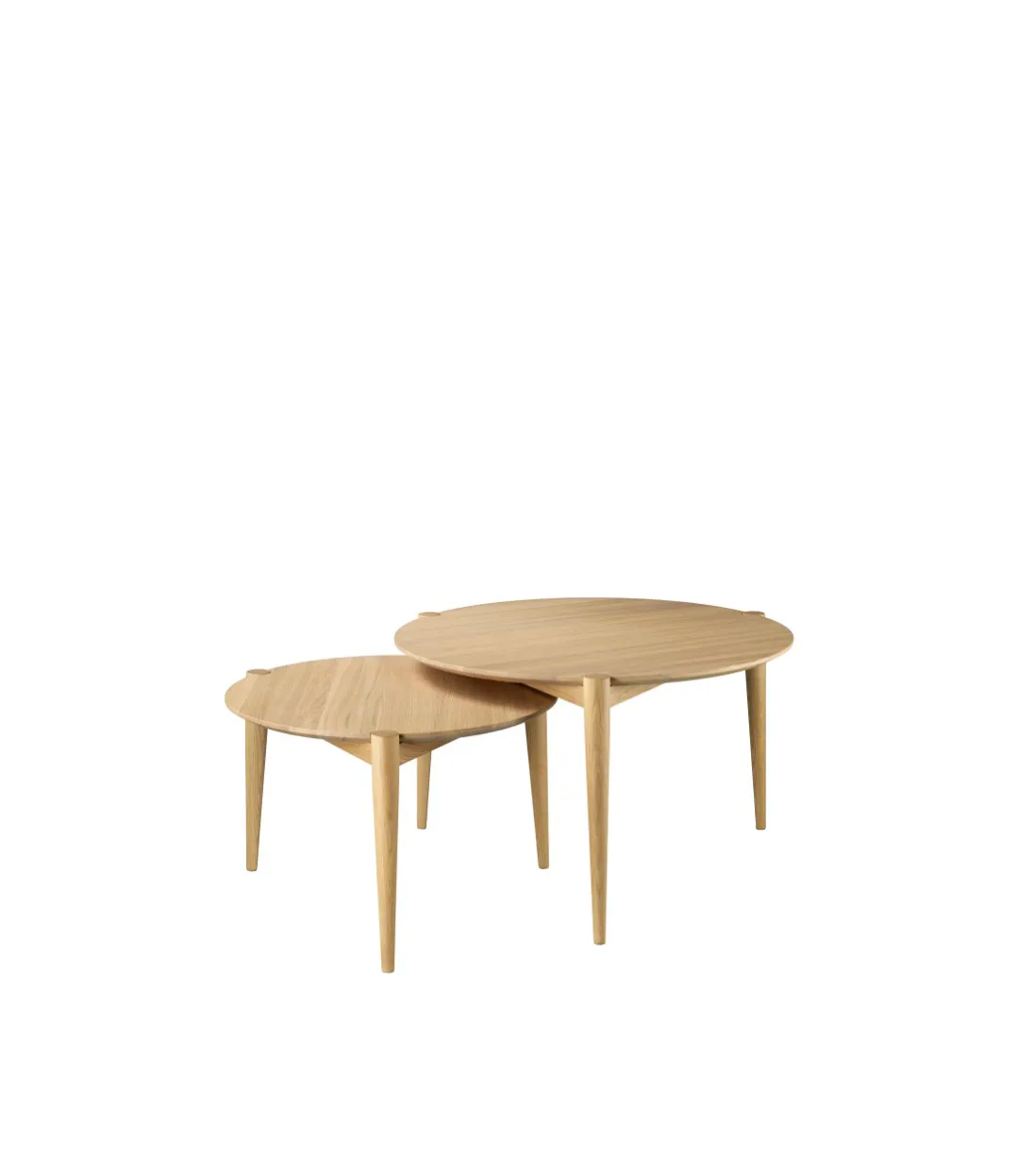 Mesa de centro Søs D102 Ø70 cm, Oak nature lacquered FDB Møbler