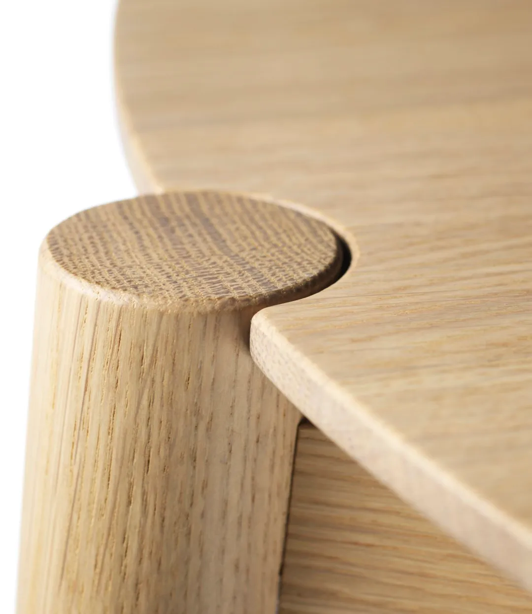Mesa de centro Søs D102 Ø70 cm, Oak nature lacquered FDB Møbler