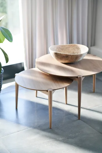 Mesa de centro Søs D102 Ø70 cm - Oak nature lacquered - FDB Møbler