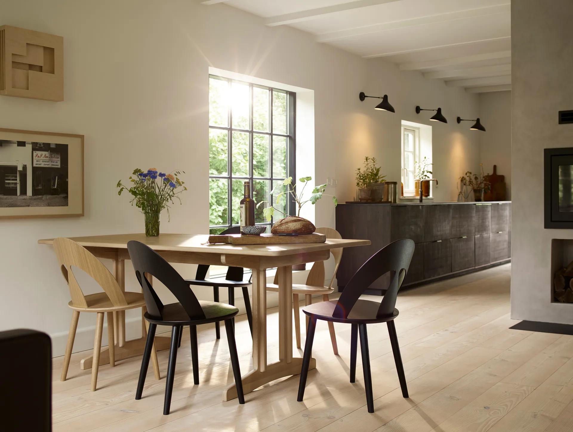 Mesa de jantar C64 Shaker 90x180 cm, Oak nature oiled FDB Møbler