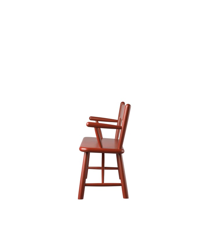 P11 banco infantil, Beech red painted FDB Møbler