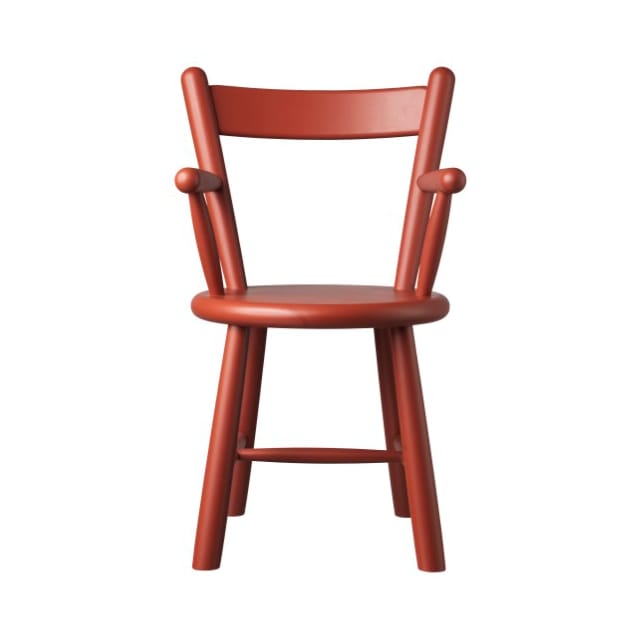P9 cadeira infantil - Beech red painted - FDB Møbler