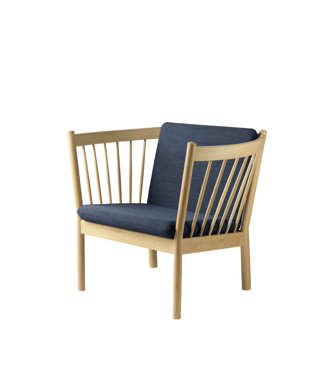 Poltrona J146, Oak nature lacquered-dark blue FDB Møbler