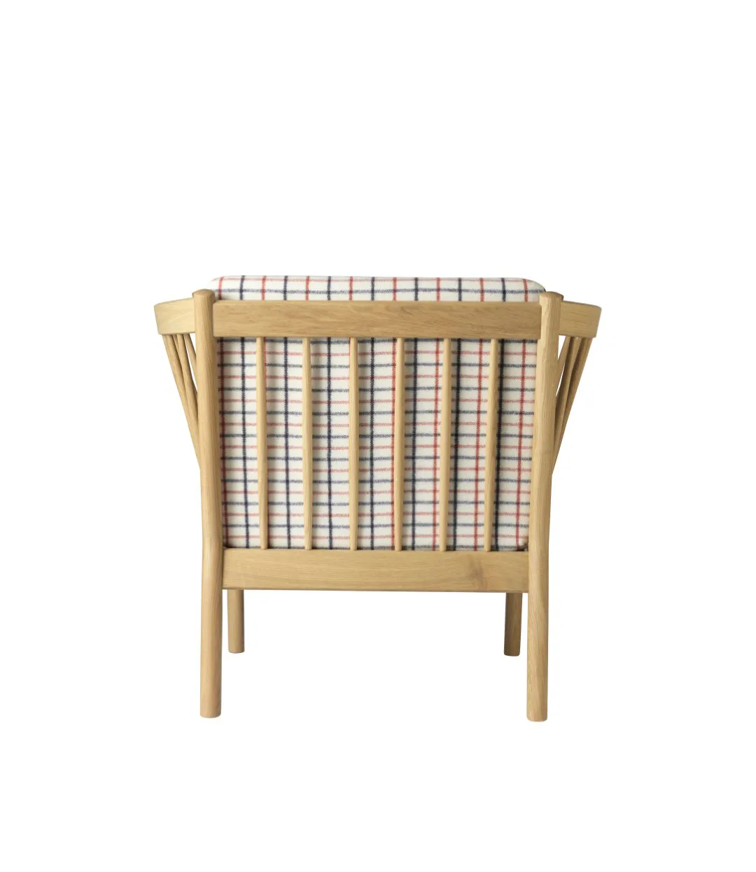 Poltrona J146, Oak nature lacquered-red diced FDB Møbler