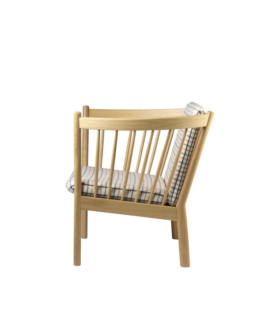 Poltrona J146, Oak nature lacquered-red diced FDB Møbler