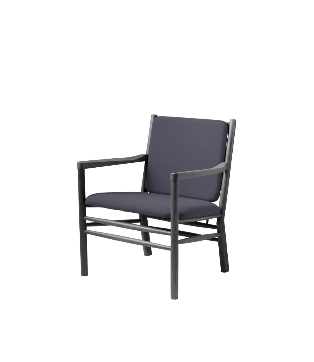 Poltrona J147, Oak black painted-dark blue FDB Møbler
