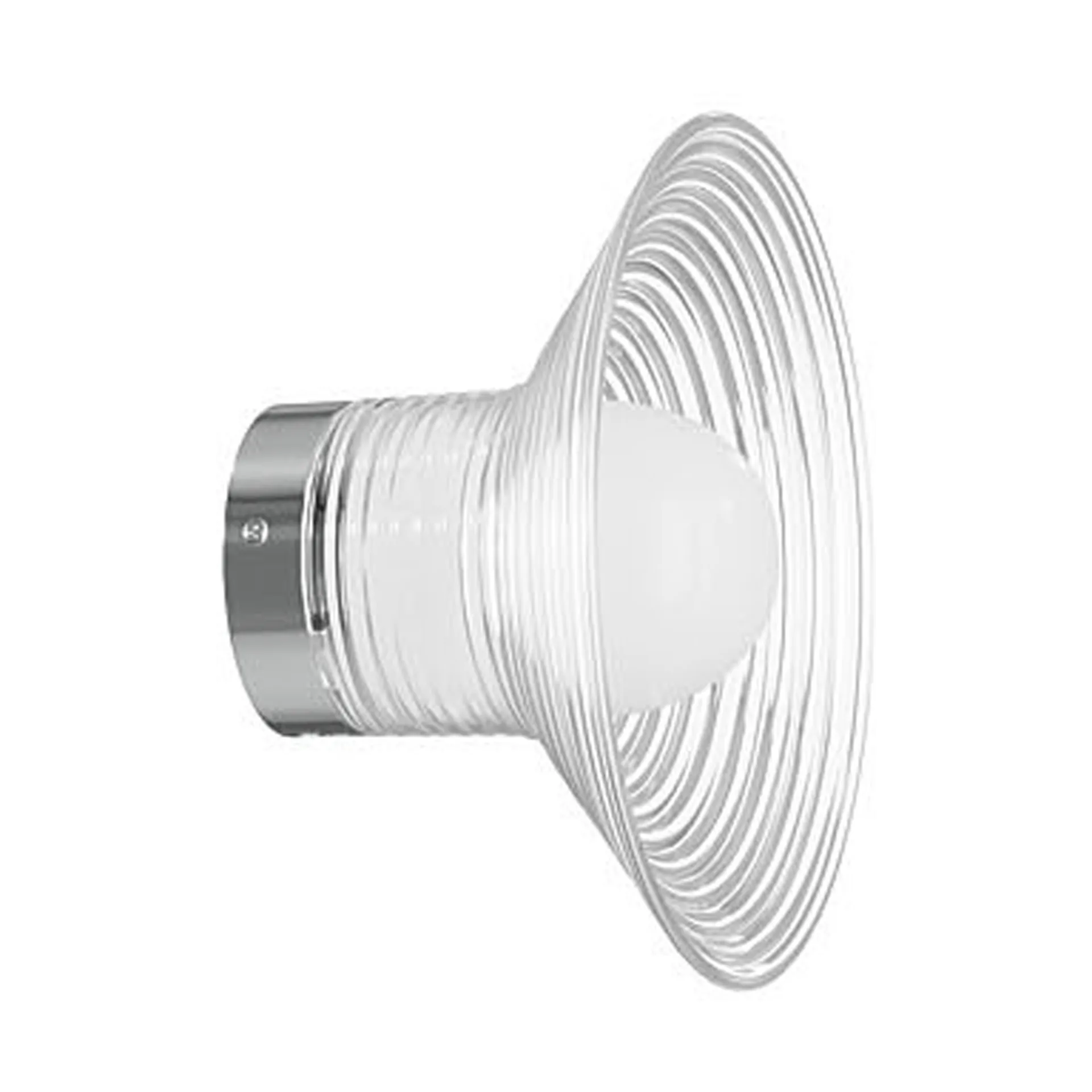 U12 Sletterhage candeeiro de parede, Alumínio-opal glass, instalação fixa FDB Møbler