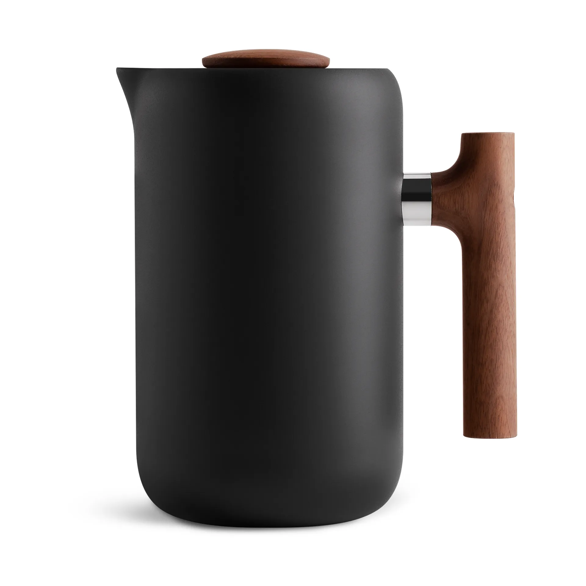 Cafeteira de prensa Clara 70,9 cl, Matte black-walnut Fellow