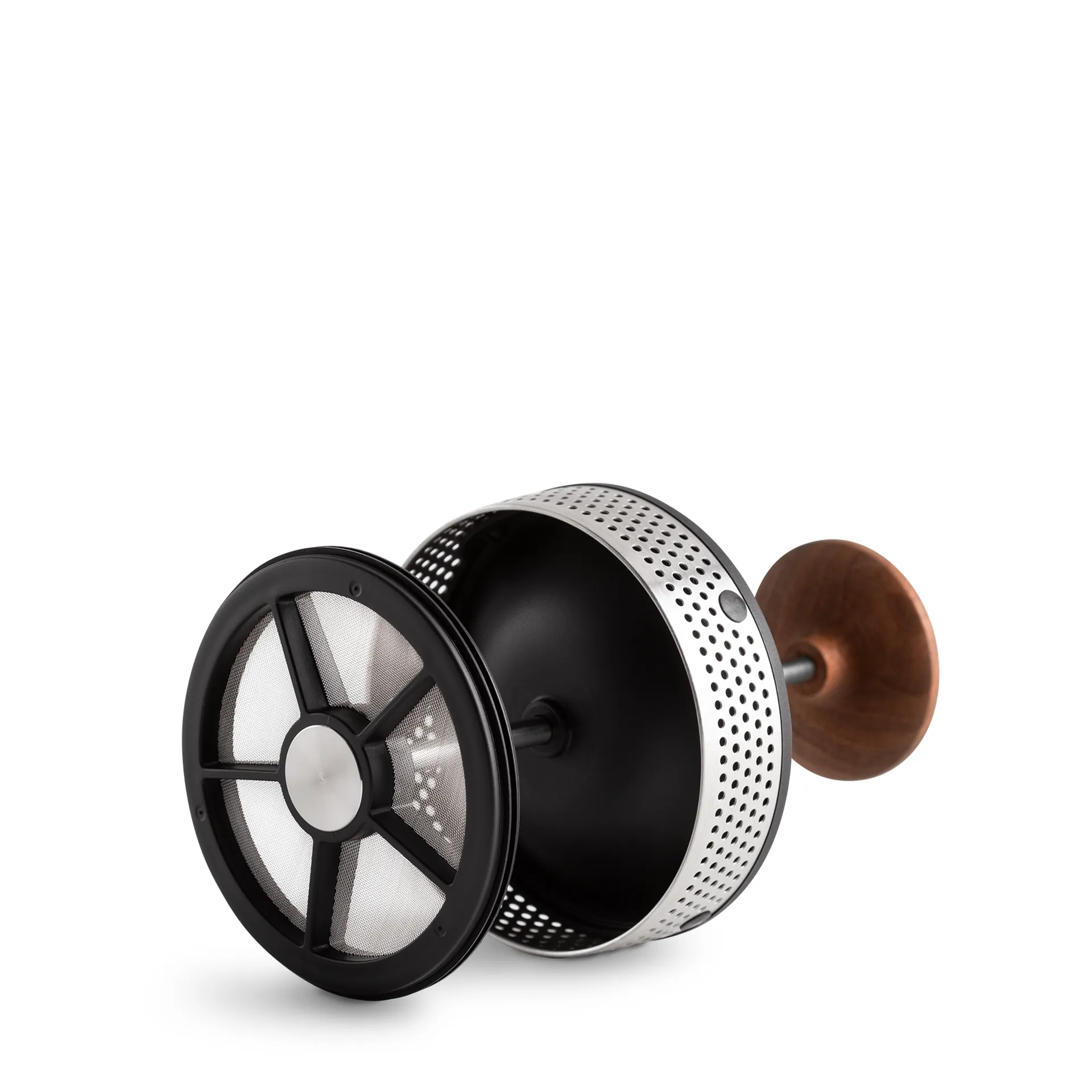 Cafeteira de prensa Clara 70,9 cl, Matte black-walnut Fellow