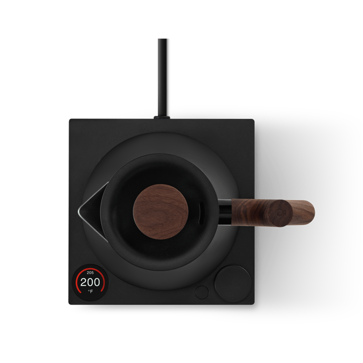Corvo EKG Pro chaleira elétrica 0,9 L, Preto fosco-nogueira Fellow