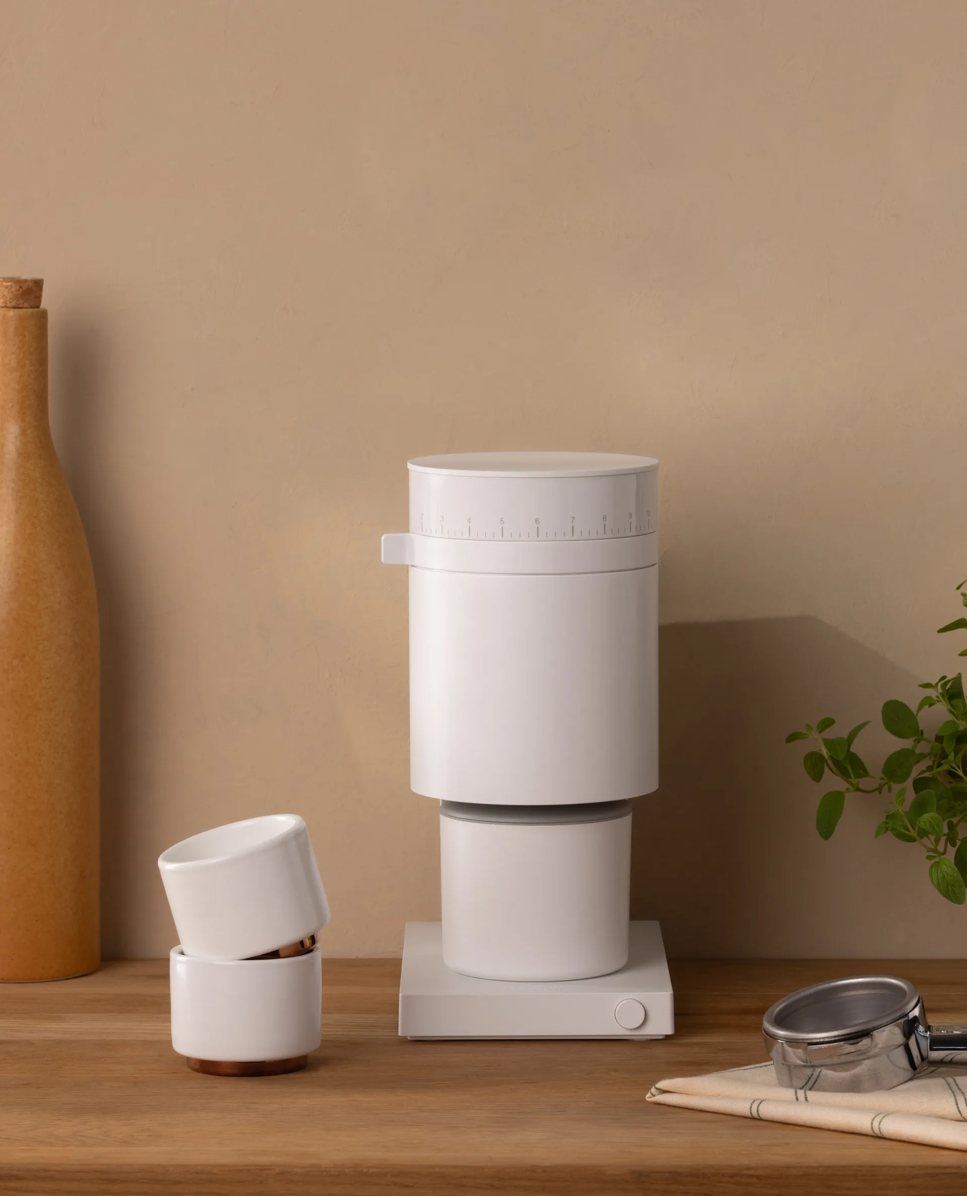 Moedor de café elétrico Opus Conical Burr, Matte white Fellow