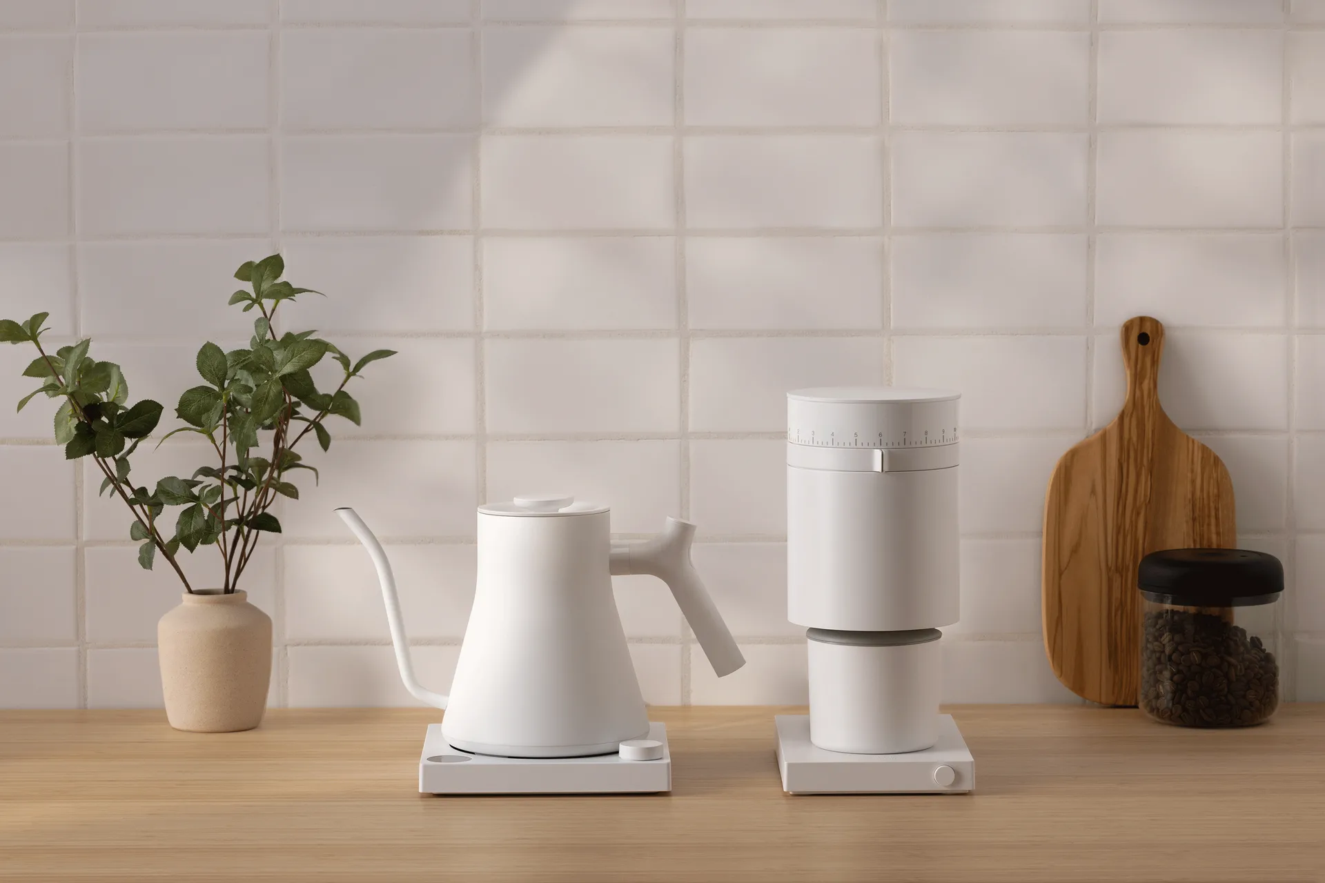 Moedor de café elétrico Opus Conical Burr, Matte white Fellow