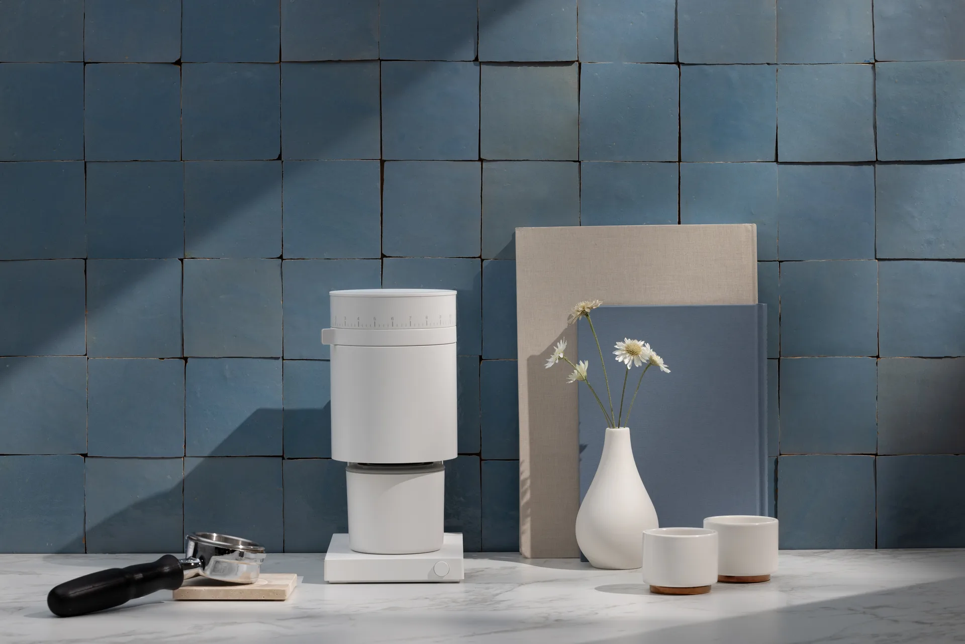 Moedor de café elétrico Opus Conical Burr, Matte white Fellow