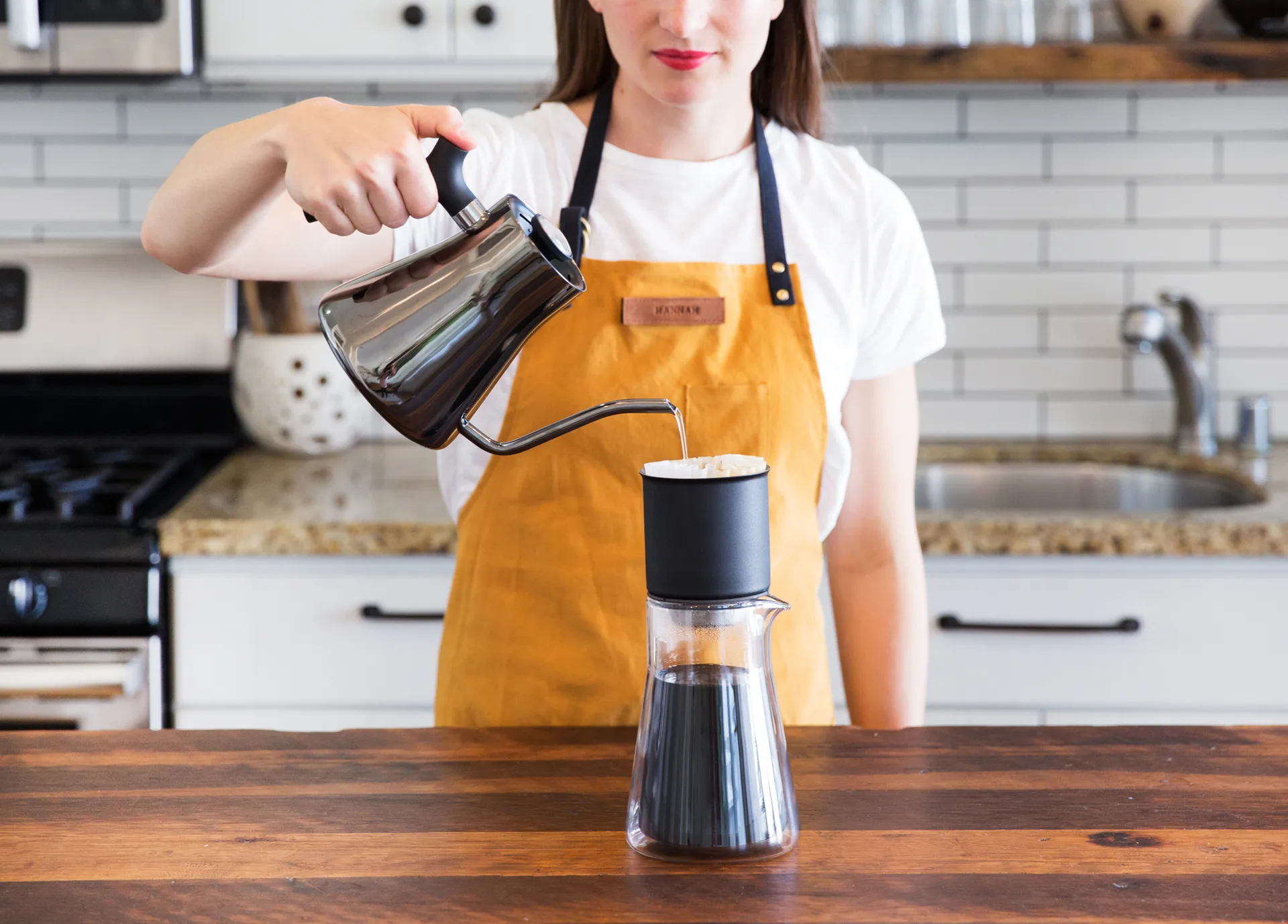 Stagg XF pour-over set, Matte black-clear glass Fellow